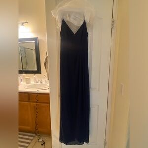 David’s bridal, bridesmaid dress, navy blue